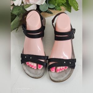Mephisto Black Strappy Sandals